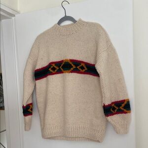 Vintage 100% Chunky Wool Sweater Handmade